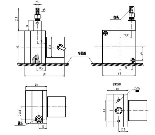 拉繩電子尺位移傳感器使用說明書